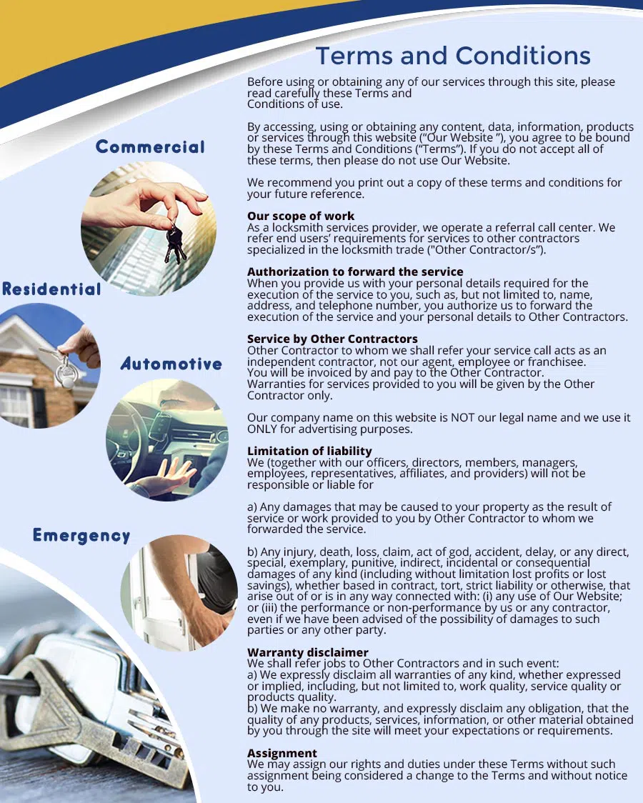 City Locksmith Store Yonkers, NY 914-801-1175 - terms-ls